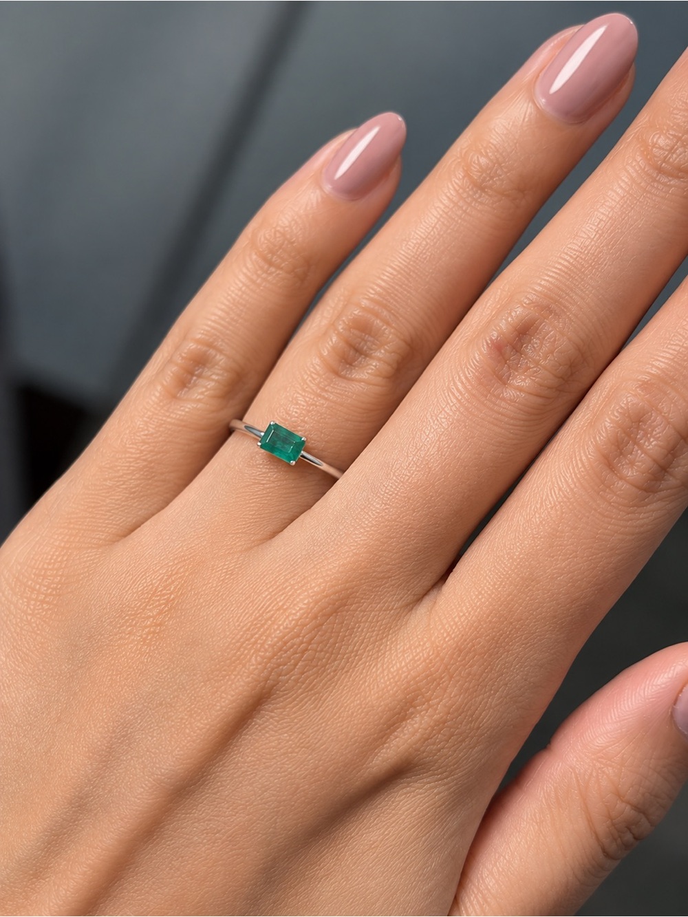 Natural Emerald Ring – 1.00 Carat | Handmade | 925 Sterling Silver | Size 5